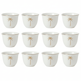 Germax Premium White Ceramic Arabic Coffee Cawa Cups Set of 12 Gold Rim Palm Tree Elegant Design 80 ml - Al Kabayel Discount CentreGermax Premium White Ceramic Arabic Coffee Cawa Cups Set of 12 Gold Rim Palm Tree Elegant Design 80 mlTea CupsGERMAXAl Kabayel Discount Centre