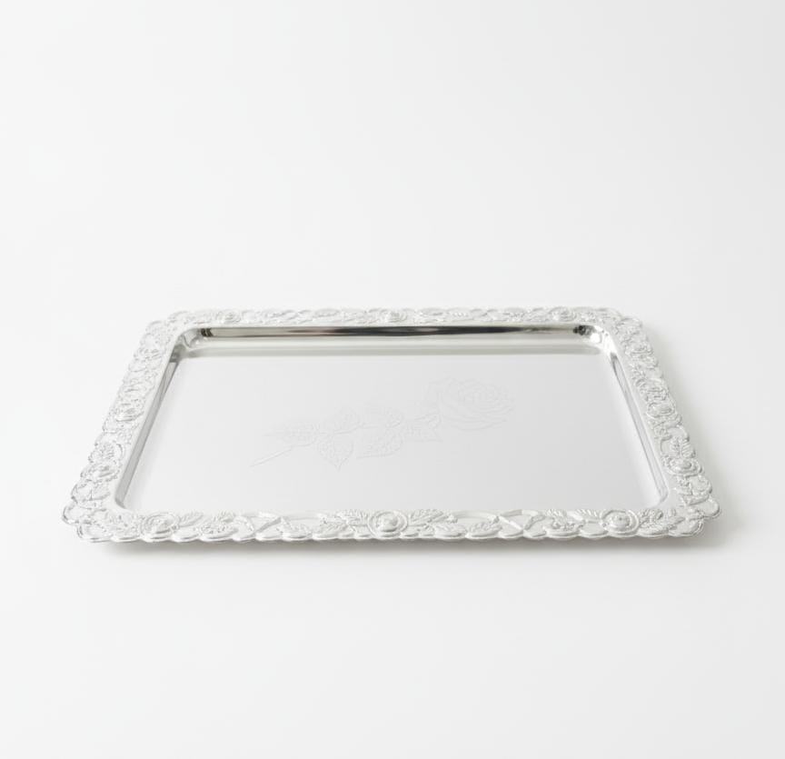 Germax Rectangular Steel Tray – Decorative Silver Shine | 31×22 cm Luxury Finish - Al Kabayel Discount CentreGermax Rectangular Steel Tray – Decorative Silver Shine | 31×22 cm Luxury FinishServing TraysGERMAXAl Kabayel Discount Centre