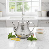 Germax Silver Stainless Steel Hammered Tea Kettle 1200ml – Premium Mirror-Finish Arabic Teapot - Al Kabayel Discount CentreGermax Silver Stainless Steel Hammered Tea Kettle 1200ml – Premium Mirror-Finish Arabic TeapotTea/Coffee PotsGERMAXAl Kabayel Discount Centre