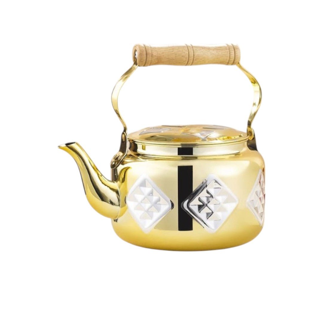 GERMAX Stainless Steel Tea Kettle 1000ml, Gold/Silver - Al Kabayel Discount CentreGERMAX Stainless Steel Tea Kettle 1000ml, Gold/SilverTea/Coffee PotsGERMAXAl Kabayel Discount Centre