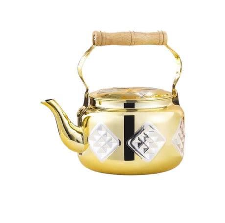 GERMAX Stainless Steel Tea Kettle 1000ml, Gold/Silver - Al Kabayel Discount CentreGERMAX Stainless Steel Tea Kettle 1000ml, Gold/SilverTea/Coffee PotsGERMAXAl Kabayel Discount Centre