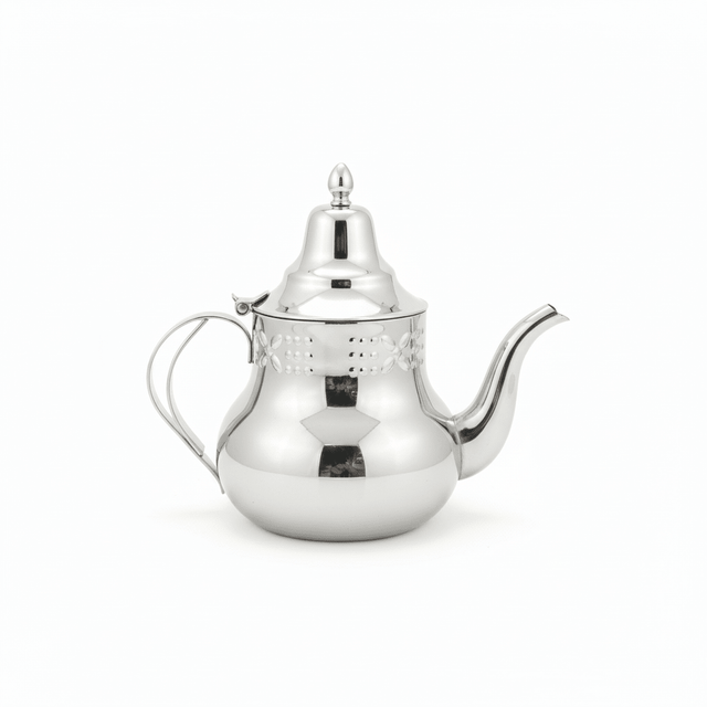 Germax Stainless Steel Tea Kettle 1.6L | Mirror - Polished Silver | Ornate Embossed Arabic Design - Al Kabayel Discount CentreGermax Stainless Steel Tea Kettle 1.6L | Mirror - Polished Silver | Ornate Embossed Arabic DesignTea/Coffee PotsGERMAXAl Kabayel Discount Centre