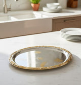 Germax Steel Serving Tray – Dual Tone Silver & Gold Rod Design | 35 cm Luxury Finish - Al Kabayel Discount CentreGermax Steel Serving Tray – Dual Tone Silver & Gold Rod Design | 35 cm Luxury FinishServing TraysGERMAXAl Kabayel Discount Centre