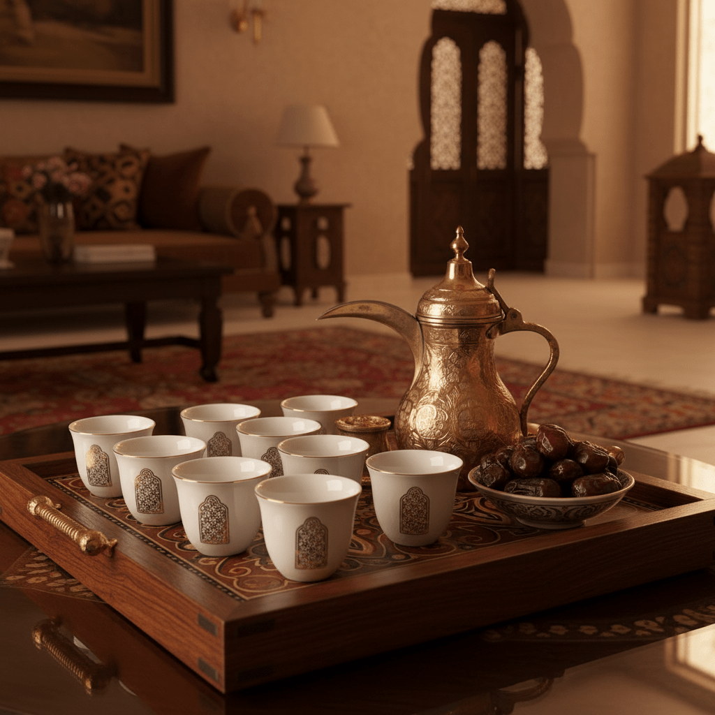 Germax White Ceramic Arabic Cawa Cups Set of 12 Gold Rim Arched Frame Pattern Middle Eastern Coffee Cups 80 ml - Al Kabayel Discount CentreGermax White Ceramic Arabic Cawa Cups Set of 12 Gold Rim Arched Frame Pattern Middle Eastern Coffee Cups 80 mlTea CupsGERMAXAl Kabayel Discount Centre