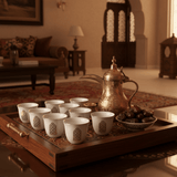 Germax White Ceramic Arabic Cawa Cups Set of 12 Gold Rim Arched Frame Pattern Middle Eastern Coffee Cups 80 ml - Al Kabayel Discount CentreGermax White Ceramic Arabic Cawa Cups Set of 12 Gold Rim Arched Frame Pattern Middle Eastern Coffee Cups 80 mlTea CupsGERMAXAl Kabayel Discount Centre