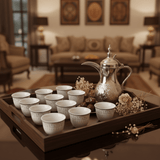 Germax White Ceramic Arabic Cawa Cups Set of 12 Silver Rim Elegant Design Traditional Coffee Cups 80 ml - Al Kabayel Discount CentreGermax White Ceramic Arabic Cawa Cups Set of 12 Silver Rim Elegant Design Traditional Coffee Cups 80 mlTea CupsGERMAXAl Kabayel Discount Centre