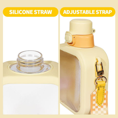 Giavos Fashion Plastic Water Bottle 700ml with Adjustable Strap, Pale Yellow - Al Kabayel Discount CentreGiavos Fashion Plastic Water Bottle 700ml with Adjustable Strap, Pale YellowWater BottlesGIAVOSAl Kabayel Discount Centre