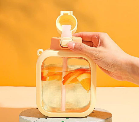 Giavos Fashion Plastic Water Bottle 700ml with Adjustable Strap, Pale Yellow - Al Kabayel Discount CentreGiavos Fashion Plastic Water Bottle 700ml with Adjustable Strap, Pale YellowWater BottlesGIAVOSAl Kabayel Discount Centre