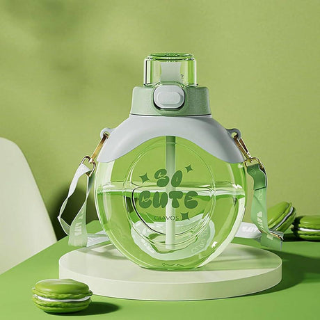 Giavos Kids Transparent Water Bottle 500ml with Adjustable Strap, Green - Al Kabayel Discount CentreGiavos Kids Transparent Water Bottle 500ml with Adjustable Strap, GreenWater BottlesGIAVOSAl Kabayel Discount Centre
