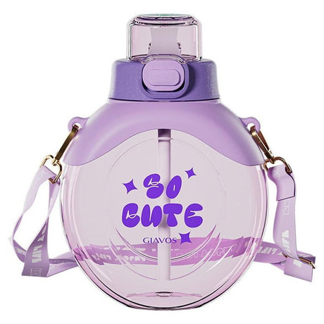 Giavos Kids Transparent Water Bottle 500ml with Adjustable Strap, Lavender - Al Kabayel Discount CentreGiavos Kids Transparent Water Bottle 500ml with Adjustable Strap, LavenderWater BottlesGIAVOSAl Kabayel Discount Centre