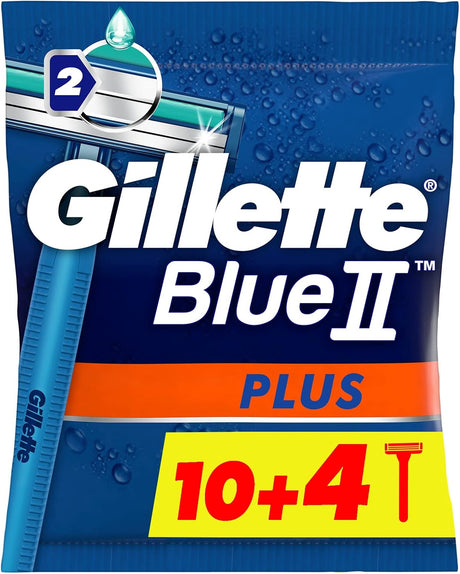 Gillette Blue II Plus Men's Disposable Razors - 14 Count - Al Kabayel Discount CentreGillette Blue II Plus Men's Disposable Razors - 14 CountPersonal Care & Styling ToolsGILLETTEAl Kabayel Discount Centre