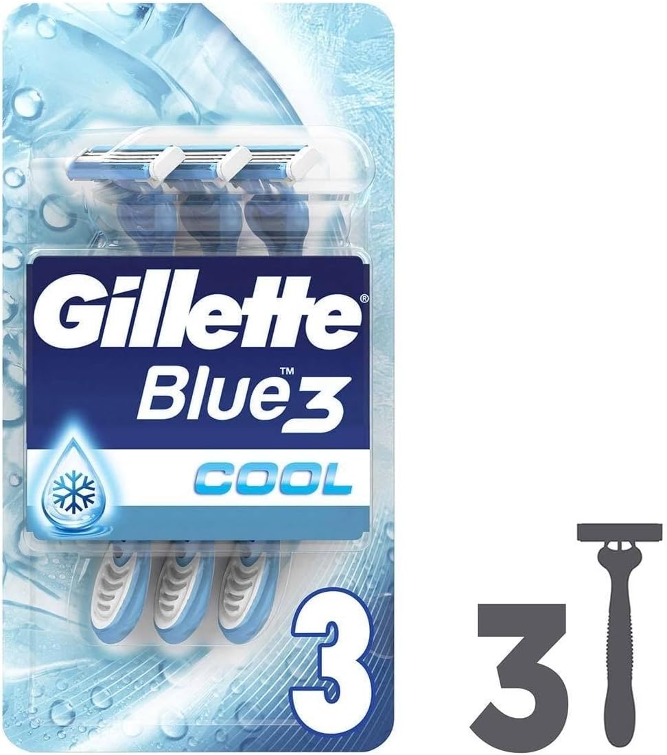 Cool Razor Shaver Gillette Blue3 Cool Shaving Razors-6 Pieces – Al Kabayel Discount Centre