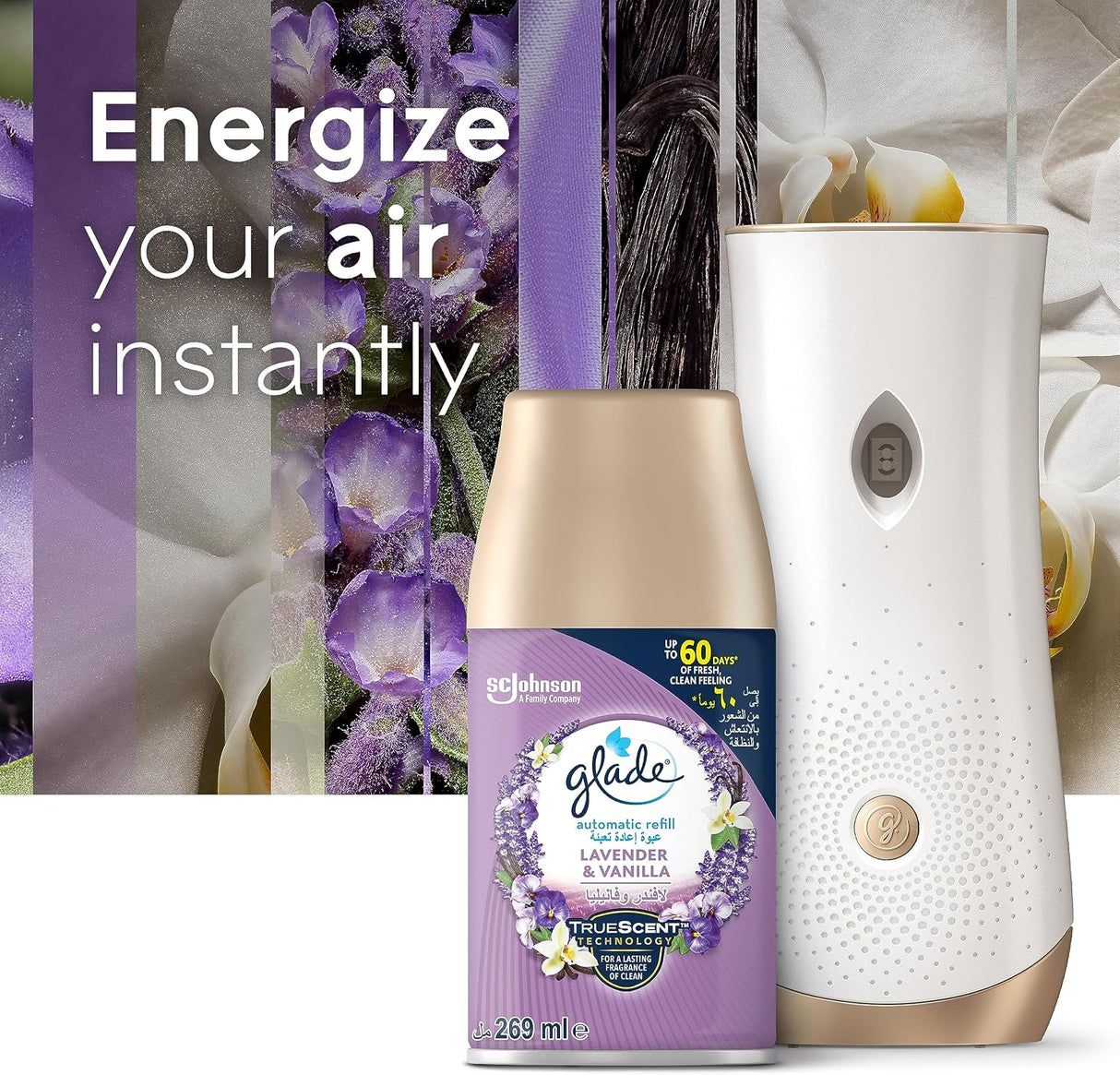 Glade Automatic Refill Lavender & Vanilla, 269ml - Al Kabayel Discount CentreGlade Automatic Refill Lavender & Vanilla, 269mlAir FreshenersSC JOHNSONAl Kabayel Discount Centre