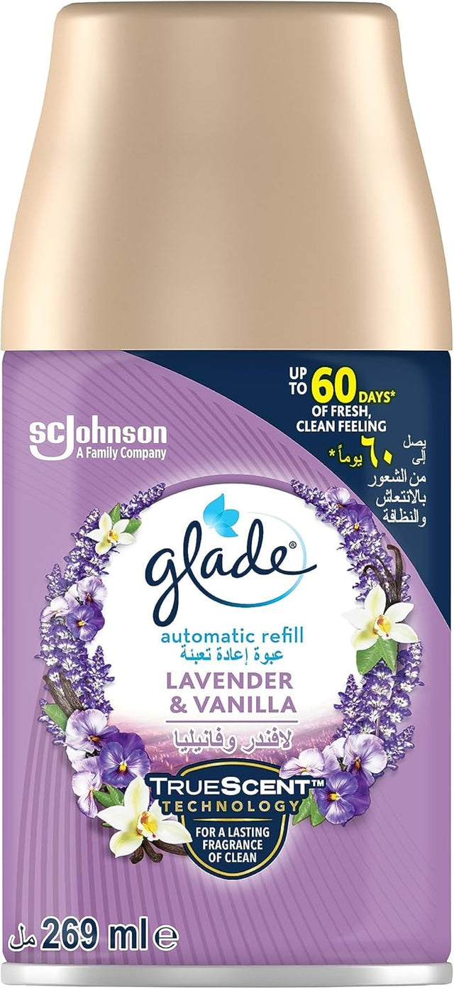 Glade Automatic Refill Lavender & Vanilla, 269ml - Al Kabayel Discount CentreGlade Automatic Refill Lavender & Vanilla, 269mlAir FreshenersSC JOHNSONAl Kabayel Discount Centre