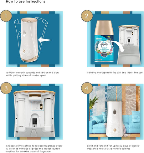 Glade Automatic Refill Ocean Escape, 269ml - Al Kabayel Discount CentreGlade Automatic Refill Ocean Escape, 269mlAir FreshenersSC JOHNSONAl Kabayel Discount Centre