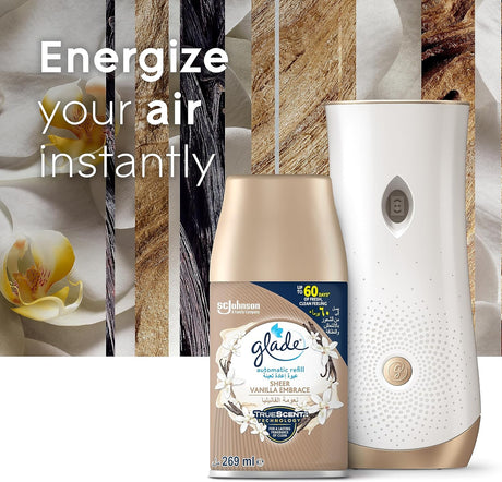 Glade Automatic Refill Sheer Vanilla Embrace, 269ml - Al Kabayel Discount CentreGlade Automatic Refill Sheer Vanilla Embrace, 269mlAir FreshenersSC JOHNSONAl Kabayel Discount Centre
