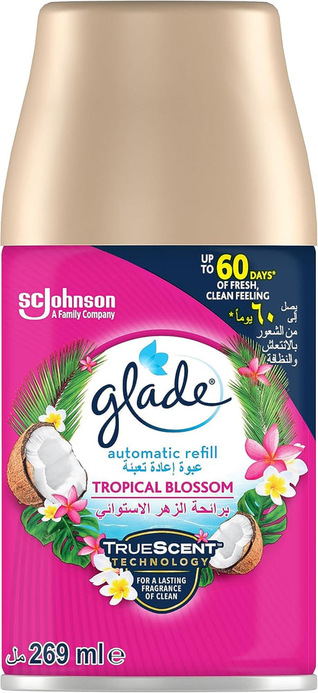 Glade Automatic Refill Tropical Blossom, 269ml - Al Kabayel Discount CentreGlade Automatic Refill Tropical Blossom, 269mlAir FreshenersSC JOHNSONAl Kabayel Discount Centre