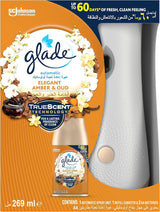 Glade Automatic Spray Holder With Elegant Amber & Oud Air Freshener , 269ml - Al Kabayel Discount CentreGlade Automatic Spray Holder With Elegant Amber & Oud Air Freshener , 269mlAir FreshenersSC JOHNSONAl Kabayel Discount Centre