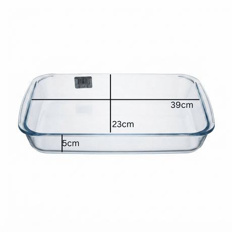 Glass Baking Dish 3L Rectangular — 39 × 23 × 5 cm - Al Kabayel Discount CentreGlass Baking Dish 3L Rectangular — 39 × 23 × 5 cmRoasting PansAKDCAl Kabayel Discount Centre