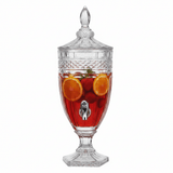 Glass Beverage Dispenser 3L – Crystal Cut Design with Lid & Tap - Al Kabayel Discount CentreGlass Beverage Dispenser 3L – Crystal Cut Design with Lid & TapJugsAKDCAl Kabayel Discount Centre