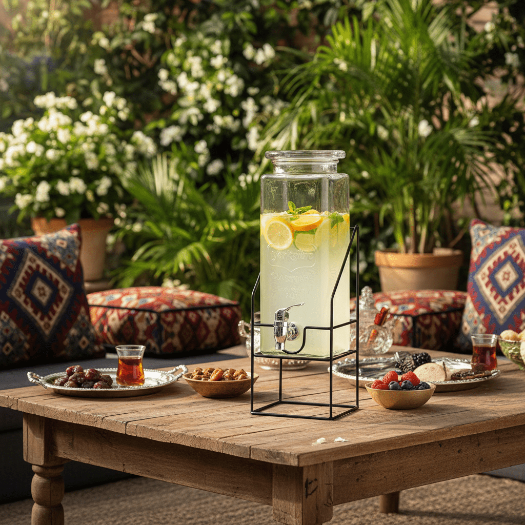 Glass Beverage Dispenser with Metal Stand – 2.2L - Al Kabayel Discount CentreGlass Beverage Dispenser with Metal Stand – 2.2LJugsAKDCAl Kabayel Discount Centre