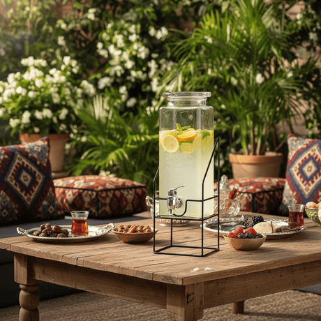 Glass Beverage Dispenser with Metal Stand – 2.2L - Al Kabayel Discount CentreGlass Beverage Dispenser with Metal Stand – 2.2LJugsAKDCAl Kabayel Discount Centre