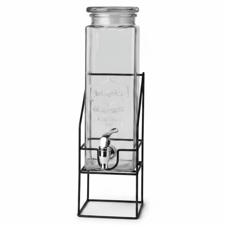 Glass Beverage Dispenser with Metal Stand – 2.2L - Al Kabayel Discount CentreGlass Beverage Dispenser with Metal Stand – 2.2LJugsAKDCAl Kabayel Discount Centre
