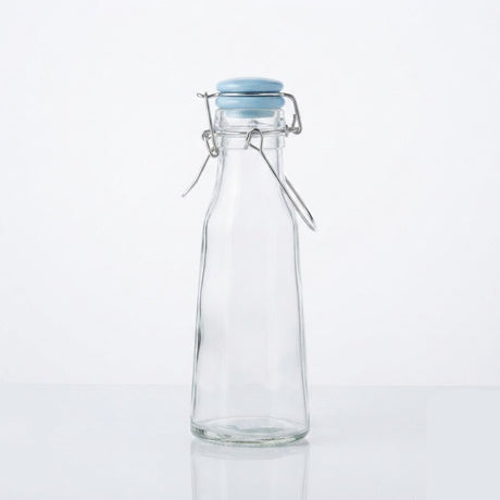 Glass Bottle With Swing-Top Clip Closure - 500ml - Light Blue / Light Green / Black - Al Kabayel Discount CentreGlass Bottle With Swing-Top Clip Closure - 500ml - Light Blue / Light Green / BlackWater BottlesAKDCAl Kabayel Discount Centre