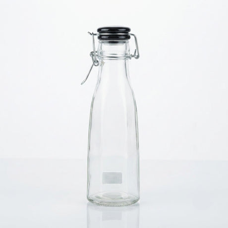 Glass Bottle With Swing-Top Clip Closure - 500ml - Light Blue / Light Green / Black - Al Kabayel Discount CentreGlass Bottle With Swing-Top Clip Closure - 500ml - Light Blue / Light Green / BlackWater BottlesAKDCAl Kabayel Discount Centre