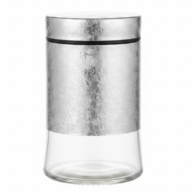 Glass Canister with Decorative Plastic Lid – 750ml - Silver / Brown - Al Kabayel Discount CentreGlass Canister with Decorative Plastic Lid – 750ml - Silver / BrownJars & Food SaversAKDCAl Kabayel Discount Centre