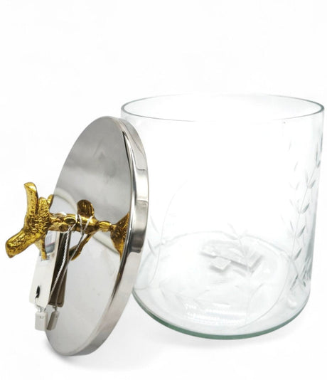Glass Canister With Silver Lid 18cm - Al Kabayel Discount CentreGlass Canister With Silver Lid 18cmHome Décor AccentsAKDCAl Kabayel Discount Centre