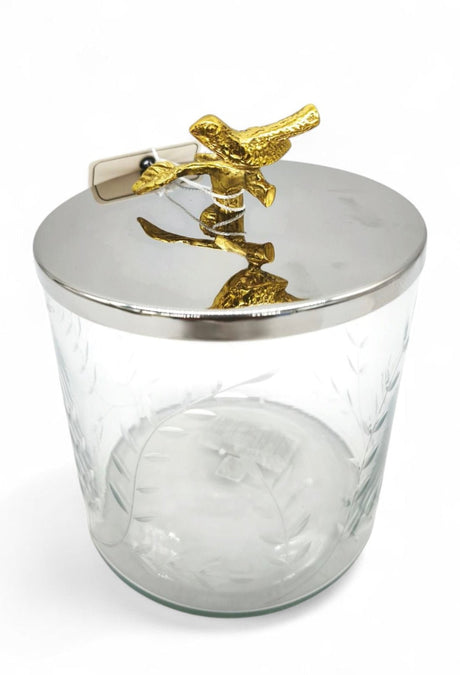 Glass Canister With Silver Lid 18cm - Al Kabayel Discount CentreGlass Canister With Silver Lid 18cmHome Décor AccentsAKDCAl Kabayel Discount Centre