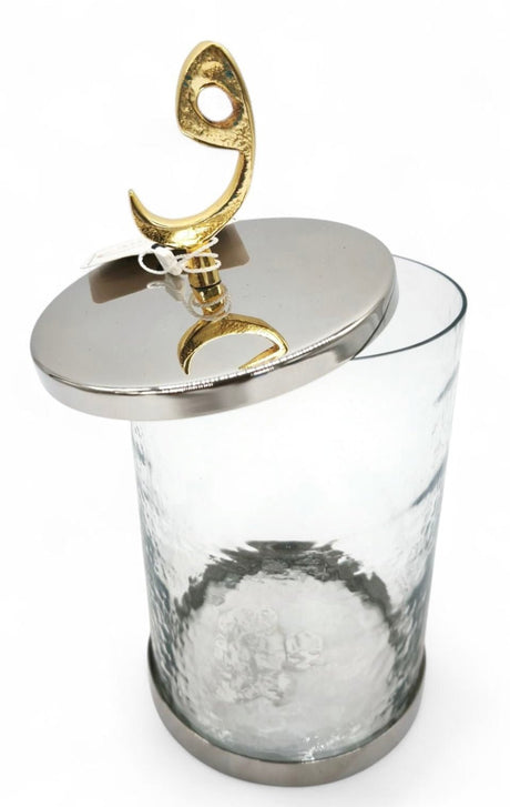 Glass Canister With Silver Lid 20cm 1000ml - Al Kabayel Discount CentreGlass Canister With Silver Lid 20cm 1000mlHome Décor AccentsAKDCAl Kabayel Discount Centre