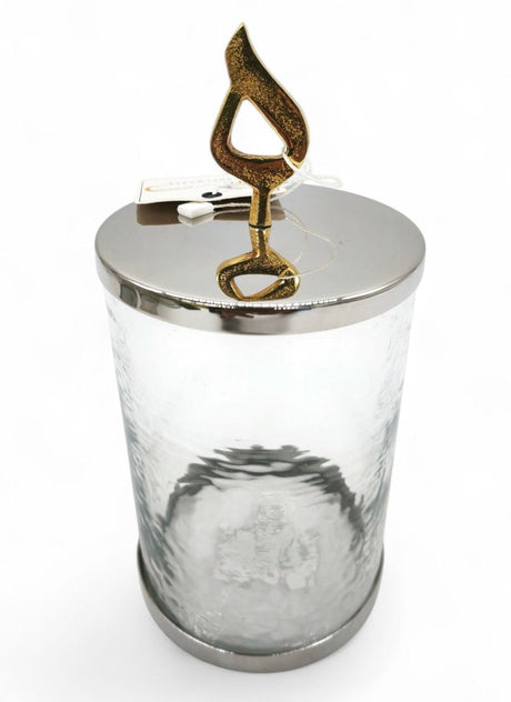 Glass Canister With Silver Lid 20cm 1000ml - Al Kabayel Discount CentreGlass Canister With Silver Lid 20cm 1000mlHome Décor AccentsAKDCAl Kabayel Discount Centre