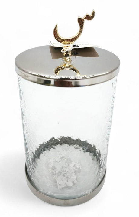 Glass Canister With Silver Lid 20cm 1000ml - Al Kabayel Discount CentreGlass Canister With Silver Lid 20cm 1000mlHome Décor AccentsAKDCAl Kabayel Discount Centre