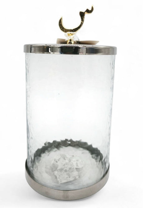 Glass Canister With Silver Lid 20cm 1000ml - Al Kabayel Discount CentreGlass Canister With Silver Lid 20cm 1000mlHome Décor AccentsAKDCAl Kabayel Discount Centre