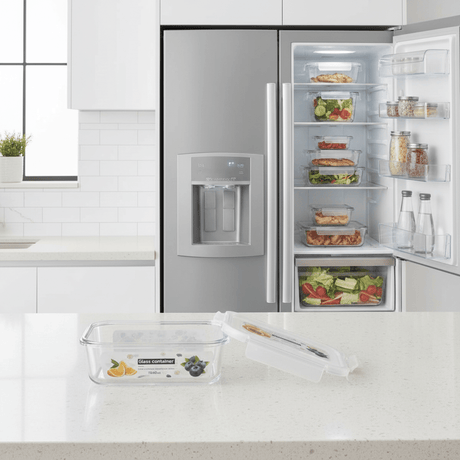 Glass Food Storage Container with Secure Airtight Locking Plastic Lid – BPA - Free – 1040 ml Capacity - Al Kabayel Discount CentreGlass Food Storage Container with Secure Airtight Locking Plastic Lid – BPA - Free – 1040 ml CapacityFood ContainersAKDCAl Kabayel Discount Centre