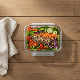 Glass Food Storage Container with Secure Airtight Locking Plastic Lid – BPA - Free – 1040 ml Capacity - Al Kabayel Discount CentreGlass Food Storage Container with Secure Airtight Locking Plastic Lid – BPA - Free – 1040 ml CapacityFood ContainersAKDCAl Kabayel Discount Centre