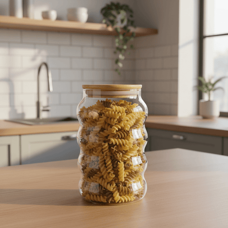 Glass Jar with Bamboo Lid – 400ml / 700ml - Al Kabayel Discount CentreGlass Jar with Bamboo Lid – 400ml / 700mlOrganizers & AccessoriesAKDCAl Kabayel Discount Centre
