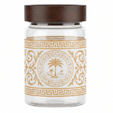 Glass Jar with Gold Palm Tree Design & Wooden Lid – 200ml / 900ml - Al Kabayel Discount CentreGlass Jar with Gold Palm Tree Design & Wooden Lid – 200ml / 900mlJars & Food SaversAKDCAl Kabayel Discount Centre