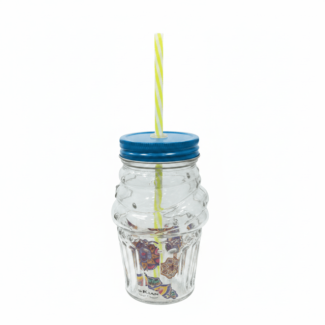 Glass Jar with Straw – 450ml - Al Kabayel Discount CentreGlass Jar with Straw – 450mlMugsAKDCAl Kabayel Discount Centre