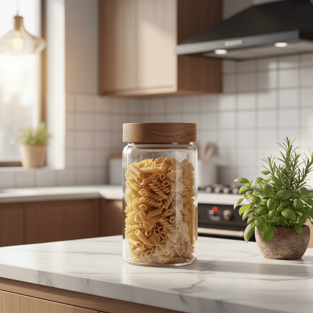 Glass Jar with Wooden Lid - 10×10 cm / 15×10 cm / 20×10 cm / 25×10 cm - Al Kabayel Discount CentreGlass Jar with Wooden Lid - 10×10 cm / 15×10 cm / 20×10 cm / 25×10 cmJars & Food SaversAKDCAl Kabayel Discount Centre