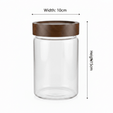 Glass Jar with Wooden Lid - 10×10 cm / 15×10 cm / 20×10 cm / 25×10 cm - Al Kabayel Discount CentreGlass Jar with Wooden Lid - 10×10 cm / 15×10 cm / 20×10 cm / 25×10 cmJars & Food SaversAKDCAl Kabayel Discount Centre