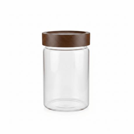 Glass Jar with Wooden Lid - 10×10 cm / 15×10 cm / 20×10 cm / 25×10 cm - Al Kabayel Discount CentreGlass Jar with Wooden Lid - 10×10 cm / 15×10 cm / 20×10 cm / 25×10 cmJars & Food SaversAKDCAl Kabayel Discount Centre