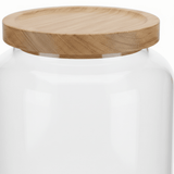 Glass Jar with Wooden Lid - 22 × 14 cm - Al Kabayel Discount CentreGlass Jar with Wooden Lid - 22 × 14 cmJars & Food SaversAKDCAl Kabayel Discount Centre