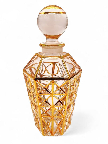 Glass Perfume Bottle Hexagonal Shape With Gold 120ml - Al Kabayel Discount CentreGlass Perfume Bottle Hexagonal Shape With Gold 120mlHome Décor AccentsAKDCAl Kabayel Discount Centre