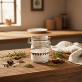 Glass Storage Jar with Clip Lid & Decorative Band – Airtight Borosilicate Glass Canister for Kitchen, Gifting & Home Organisation | 200ml / 250ml | - Al Kabayel Discount CentreGlass Storage Jar with Clip Lid & Decorative Band – Airtight Borosilicate Glass Canister for Kitchen, Gifting & Home Organisation | 200ml / 250ml |Jars & Food SaversAKDCAl Kabayel Discount Centre