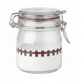 Glass Storage Jar with Clip Lid & Decorative Band – Airtight Borosilicate Glass Canister for Kitchen, Gifting & Home Organisation | 200ml / 250ml | - Al Kabayel Discount CentreGlass Storage Jar with Clip Lid & Decorative Band – Airtight Borosilicate Glass Canister for Kitchen, Gifting & Home Organisation | 200ml / 250ml |Jars & Food SaversAKDCAl Kabayel Discount Centre