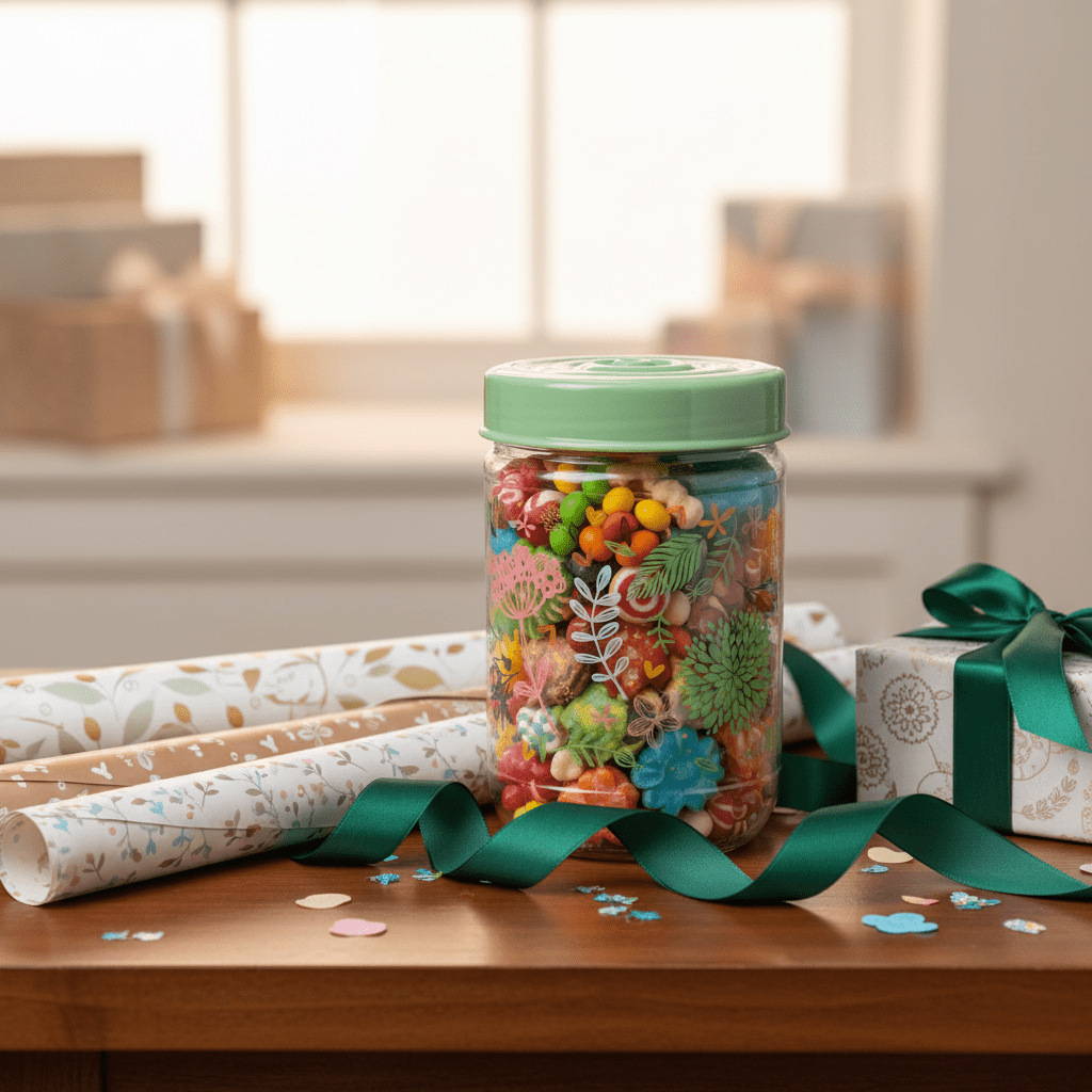 Glass Storage Jar with Mint Green Lid | Floral Print Kitchen Canister | 640ml || - Al Kabayel Discount CentreGlass Storage Jar with Mint Green Lid | Floral Print Kitchen Canister | 640ml ||Jars & Food SaversAKDCAl Kabayel Discount Centre