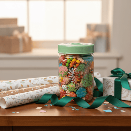 Glass Storage Jar with Mint Green Lid | Floral Print Kitchen Canister | 640ml || - Al Kabayel Discount CentreGlass Storage Jar with Mint Green Lid | Floral Print Kitchen Canister | 640ml ||Jars & Food SaversAKDCAl Kabayel Discount Centre